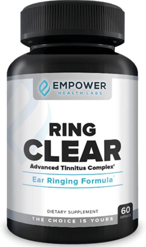 Ring Clear All-Natural Ear Buzz Relief Formula για διαρκή ανακούφιση από αδιάκοπη Buzzing αυτί - 30-Day Supply