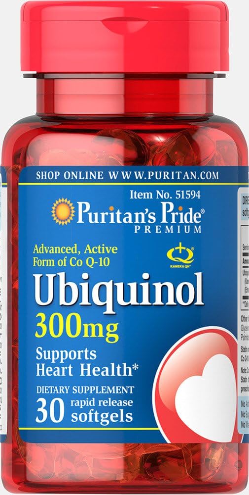 Puritan's Pride Ubiquinol 300 mg Softgels, 30 Count