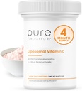 Pure Therapro Rx Liposomal Vitamin C σκόνη, πατενταρισμένο PureWay Vegan Vitamin C συμπλήρωμα, Υποστηρίζει υγιή γήρανση, ανοσοποιητική λειτουργία & σχηματισμός κολλαγόνου, μη-GMO, Κατασκευασμένο στις ΗΠΑ (66g,120 εξυπηρετούν)