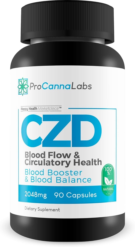 CDZ Supplement Vitamin C D and Zinc Plus Herbs - Our Best Vitamin C D Zinc Blood Booster for Blood Balance & Blood Flow - C Z D Blood Flow & Circulatory Health - Pro Canna Labs Gummies Capsules