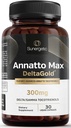 Συμπλήρωμα τοκοτριενόλης Sunergetic Premium Annatto – με DeltaGold – Τοκοτριενόλες Βιταμίνη Ε 300 mg – Υποστηρίζει το ήπαρ, το ανοσοποιητικό και την καρδιά - Delta + Gamma Tocotrienols (30 Υγρά Καψάκια)