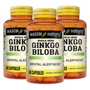 MASON NATURAL Ginkgo Biloba, 3 Month Supply, Helps to Improve Mental Alertness & Support Optimal Brain Function, 60 Capsules (3 Pack)