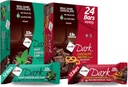 NuGo Dark Variety - Σοκολάτα Pretzel 12 Bars & Mint Chocolate Chip 12 Bars, 12-13g Πρωτεΐνη, Vegan, Χωρίς γλουτένη, Μη ΓΤΟ, Kosher Pareve, 24 Count