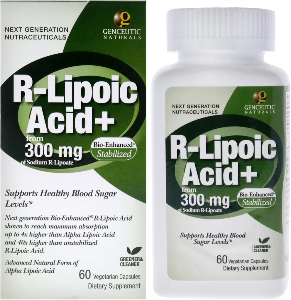 Genceutic Naturals R-Lipoic Acid Dietary Supplement 