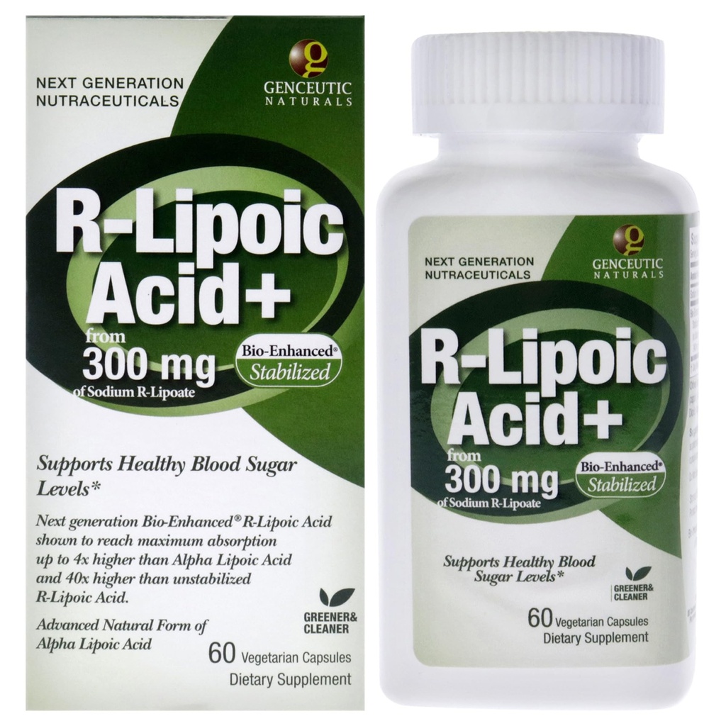 Genceutic Naturals R-Lipoic Acid Dietary Supplement 