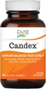 Pure Essence Candex Supplement - Yeast Overgrowth Supplement with Digestive Enzymes, Yeast Μόλυνση Προβιοτική Θεραπεία για Άνδρες και Γυναίκες - 80 Κάψουλες