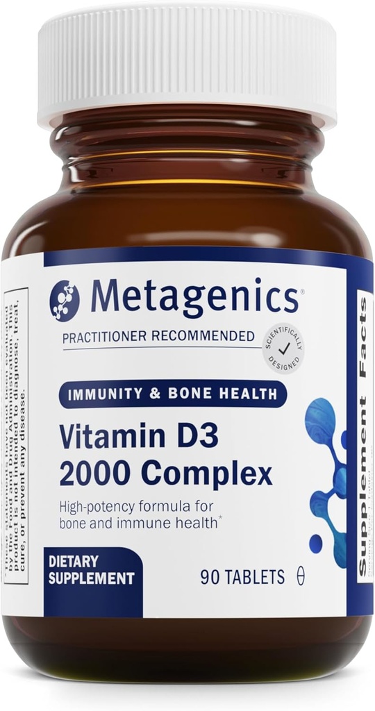 Μεταγονική D3 2000 IU Complex Vitamin D3 Supplement - Υποστηρίζει την υγεία των οστών, ανοσοποιητική & υγιής φλεγμονή Ανταπόκριση * - με Ισοφλαβόνες για Απορρόφηση - Χωρίς γλουτένη - 3 Μήνες Προσφορά - 90 Μέτρα