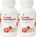Forever Living - Απορροφητικό-C - Πορτοκαλί, Μέλι Γεύση με Βρώμη Bran - Βιταμίνη C για την Ανοσολογική Υποστήριξη και την Υγεία του Δέρματος - 100 Μασώμενα Δισκία (Pack of 2)