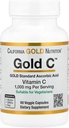 California Gold Nutrition Gold C™, USP Grade Vitamin C, 1,000 mg, 60 Veggie Capsules
