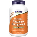 NOW Συμπληρώματα διατροφής, Papaya Ένζυμο με Μέντα και Chlorophyl, Digestive Support*, 360 Chewable Lozenges