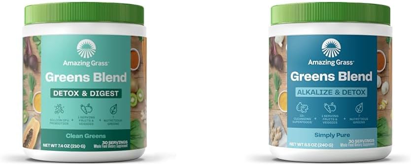 Amazing Grass Greens Blend Detox & Digest & Greens Blend Αλκαλίζ & Detox