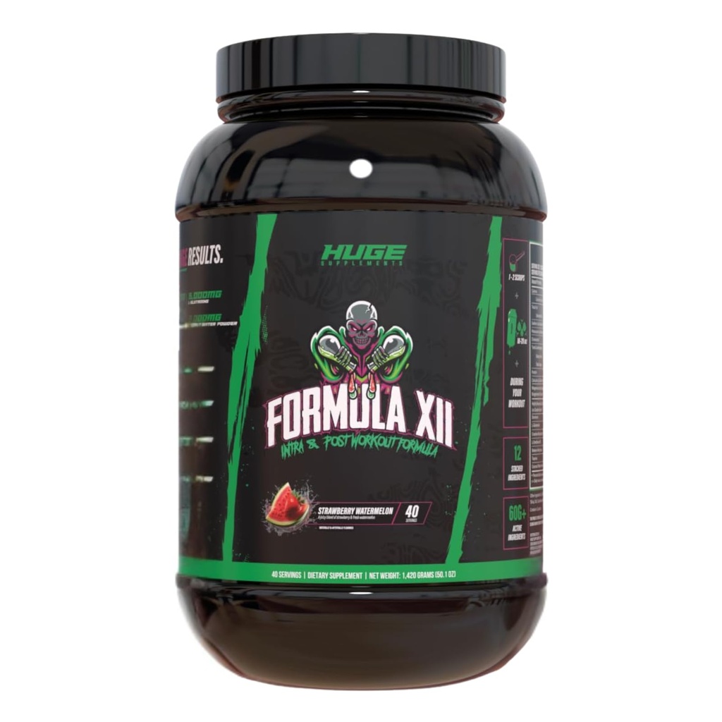 Formula XII Intra Processout Carbs & Post Processed Recovery Powder, Rapidly Absorbed, Ενισχύστε την απόδοση, δύναμη, αντοχή & ενυδάτωση, 12 Science-backed συστατικά (Strawberry Watermelon)