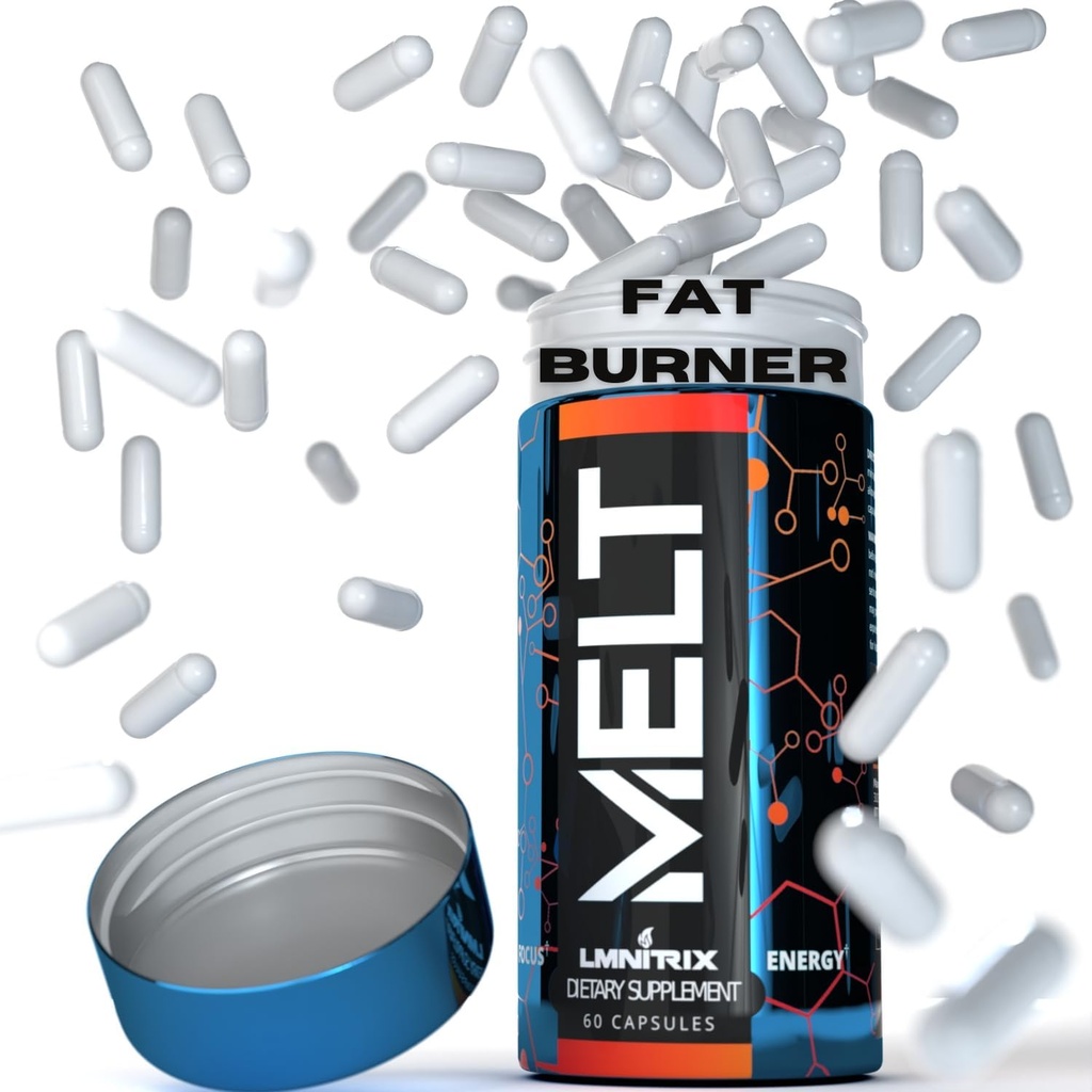 MELT - Best Θερμογόνος καύση λίπους για άνδρες και γυναίκες - Ορεκτικά χάπια για γρήγορη απώλεια βάρους - Ενεργειακός ενισχυτής και συμπλήρωμα ψυχικής εστίασης - χάπια διατροφής Αυτή η εργασία - 60 caps