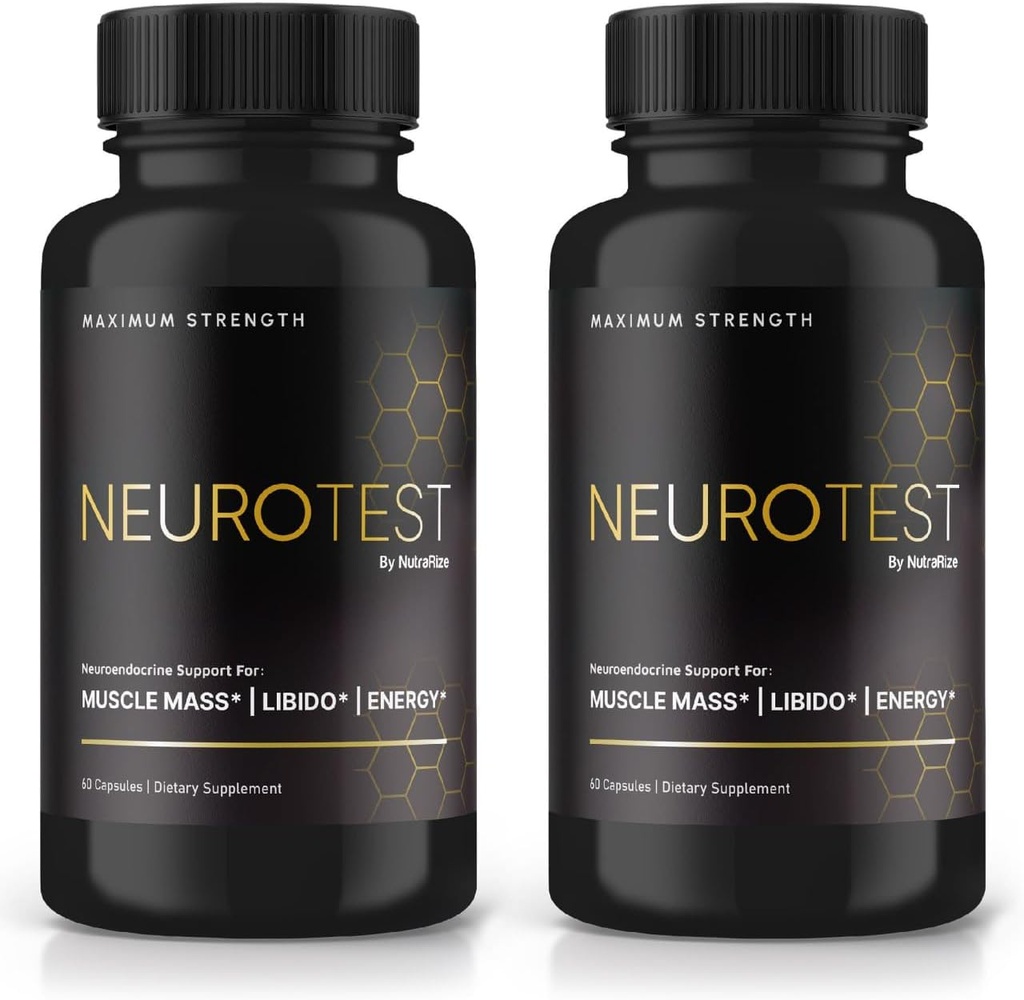 (2 Pack) NeuroTest κάψουλες - NeuroTest συμπλήρωμα διατροφής για άνδρες, NeuroTest καθημερινή Φόρμουλα για τη συνολική ευεξία και την κορυφαία απόδοση, Advanced χάπια Formula, Neuro Test Κριτικές (120 κάψουλες)
