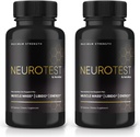 (2 Pack) NeuroTest κάψουλες - NeuroTest συμπλήρωμα διατροφής για άνδρες, NeuroTest καθημερινή Φόρμουλα για τη συνολική ευεξία και την κορυφαία απόδοση, Advanced χάπια Formula, Neuro Test Κριτικές (120 κάψουλες)