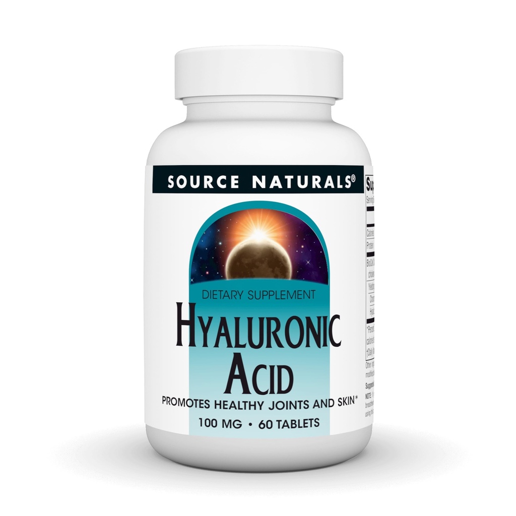 Source Naturals Υαλουρονικό οξύ, προάγει υγιείς αρθρώσεις και δέρμα *, 100mg - 60 δισκία