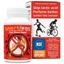 SPORTLEGS Fast Fitness Boost Προ προπόνηση για άνδρες και γυναίκες, συμπλήρωμα γαλακτικού οξέος, αθλητικά καύσιμα αντοχής, συμπληρώματα αντοχής για δρομείς - NSF Certified for Sport,120-Capsule μπουκάλι, πακέτο του 1