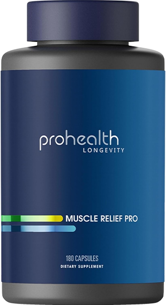 ProHealth Joint & Muscle Relief Pro - Γλυκοζαμίνη Χονδροϊτίνη, Turmeric, Μαγνήσιο, MSM, Malic Acid, Boswellia. Συμπλήρωμα για να βοηθήσει τη μείωση των μυών & κοινή δυσφορία & ύπνος καλύτερα (30 εξυπηρετεί)