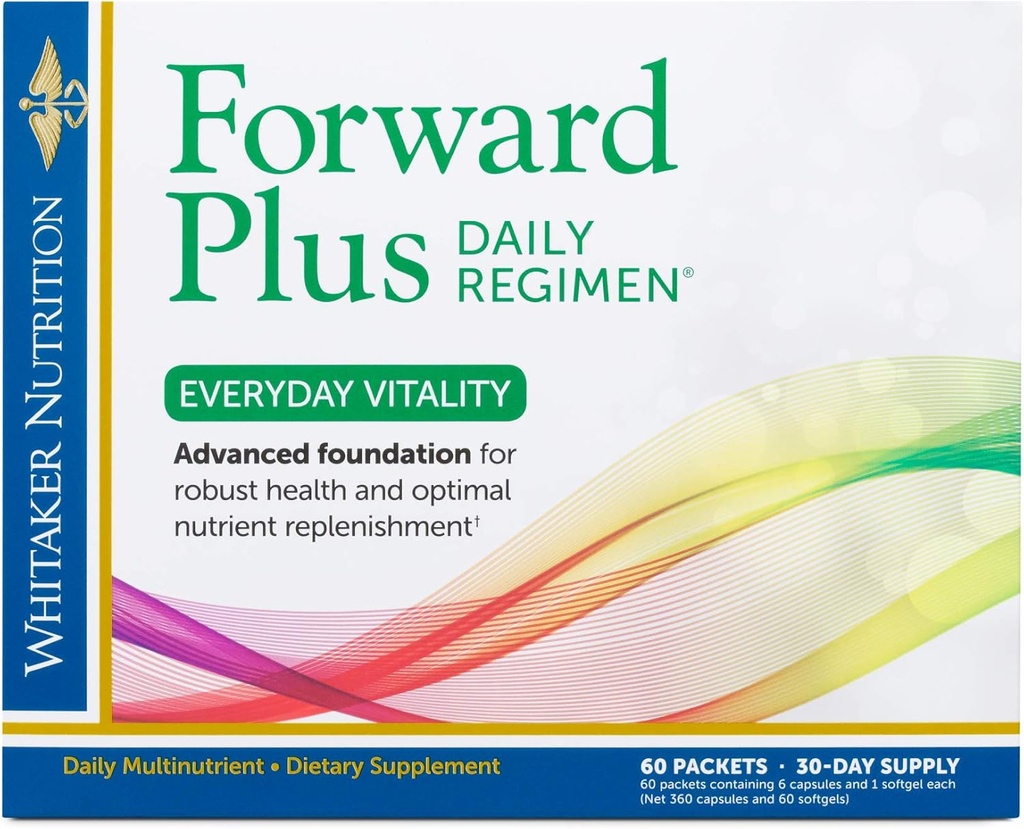 Whitaker's Forward Plus Daily Regimen - Πλήρης Multivitamin συμπλήρωμα υποστηρίζει Βέλτιστη ενέργεια, δύναμη, ζωτικότητα, και Stamina - 60 πακέτα (30-Day Supply)