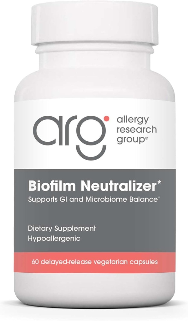 Ομάδα Έρευνας Αλλεργίας Biofilm Neutraliser - Biofilm Defense, Συμπλήρωμα EDTA, Πρωτολυτικά Ένζυμα, Serrapeptase, Κτηνοτροφικές Κάψουλες - 60 Count