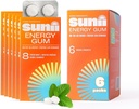 Sunii - Energy Gum - NEW Quick Boost Energy & Focus - 50mg Caffeine Gum - Βιταμίνες B6 & B12, Ταυρίνη, Vegan, Όχι Ζάχαρη, Μηδέν θερμίδες, Φρέσκια γεύση μέντας - Γρηγορότερα από μάσημα, ποτά, τζελ & χάπια (48pcs)