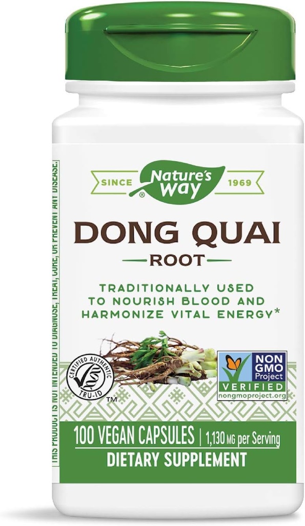 Nature's Way Dong Quai Root, 565mg, 100 κάψουλες (πακέτο των 2)
