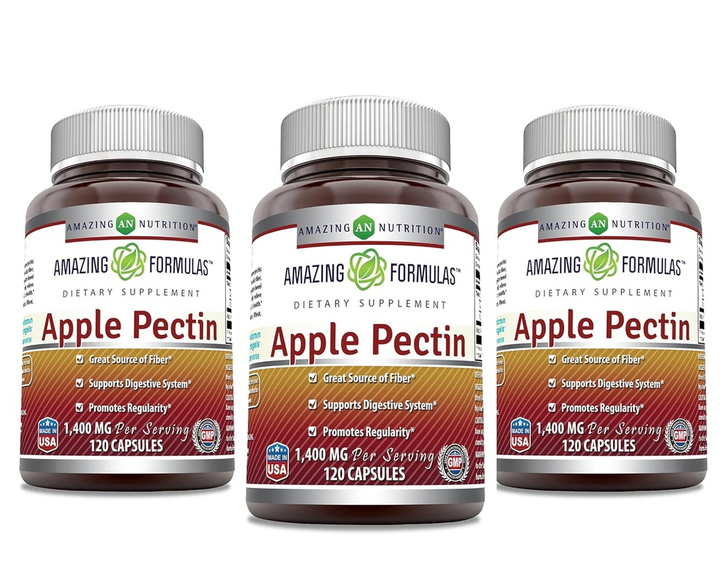 Amazing Formulas Apple Pectin 1400 mg Per Serving Supplement 