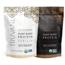 Σκόνη πρωτεΐνης με βάση το φυτό Truvani - USDA Certified Organic, Vegan, Non-GMO, Dairy Free, Soy Free, & Gluten Free - 2 συσκευασίες των 20 σερβιρίσματος κάθε (Chocolate & Vanilla)