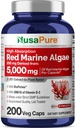 NusaPure Red Marine Algae 20:1 Extract, 250 mg Ισοδύναμο με 5.000 mg 200 κάψουλες Veggie (Non-GMO & Soy Free) Bioperine