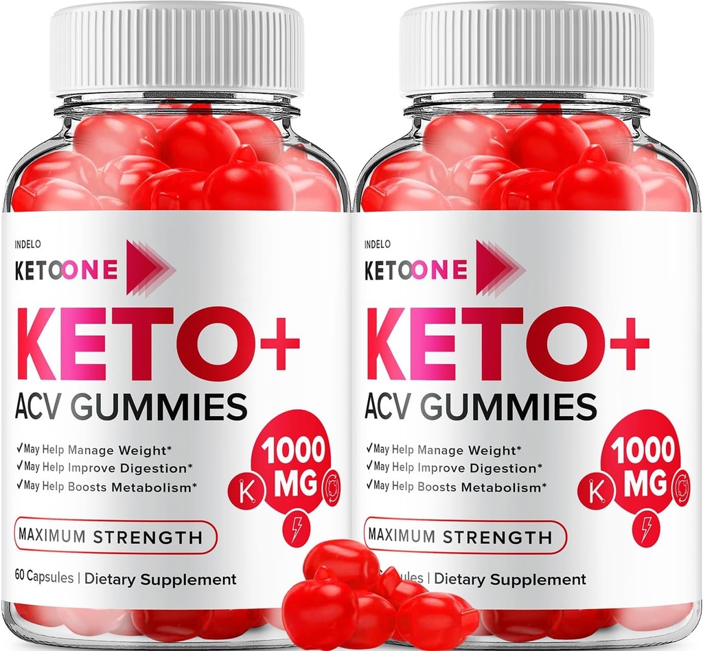 (2 Πακέτο) Keto One Gummies Advanced Loss - ACV Gummies Μέγιστη δύναμη, Keto One Keto Plus ACV Weight Management Gummies Apple Cider Vinegar, Keto One Gummies Κριτικές B12 Keto+ACV (120 Gummies)