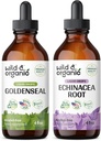 Wild & Organic Goldenseal Tincture 4 fl oz & Echinacea Tincture 4 fl oz