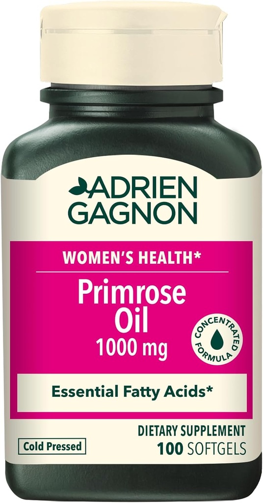 Adrien Gagnon - Βραδινό έλαιο Primrose 1000 mg, για το προεμμηνορρυσιακό σύνδρομο - 100 κόμης