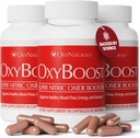OxyBoost Nitric Oxide Supplement for Men & Women - Supports Circulation, Heart Health, Energy, Mental Clarity & Blood Flow - Natural Formula with Vinitrox - 180 Capsules (Pack of 3)