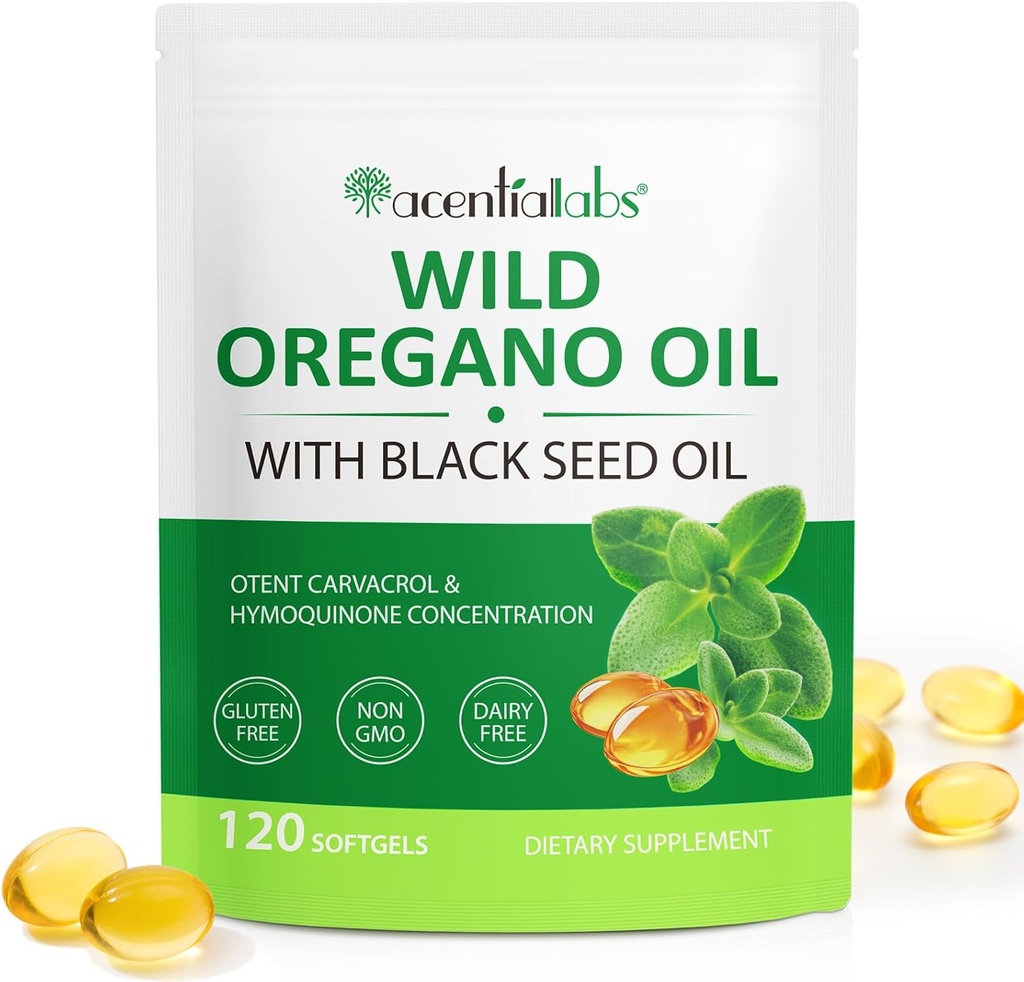 Λάδι Orγανης Softgels, 120 κάψουλες συμπλήρωμα Oilγανης, 2 σε 1 6000mg έλαιο Orγανης με μαύρο σπορέλαιο 200mg, εκχύλισμα οργανικού Orγανίου, μη ΓΤΟ, Χωρίς γλουτένη