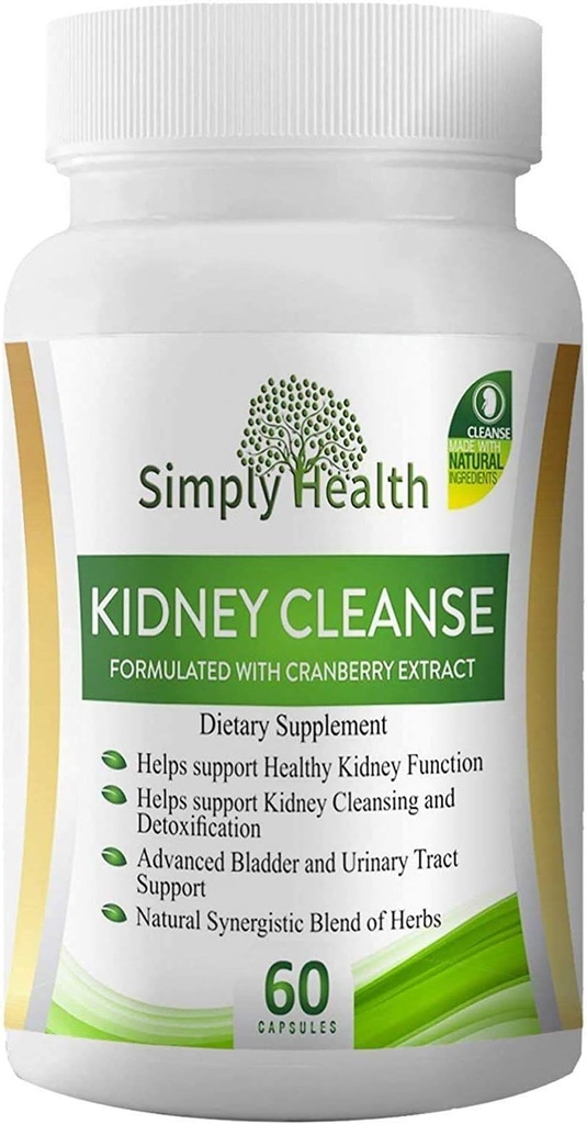 Premium Cleanse νεφρών & Detox συμπλήρωμα υγείας με οργανικό εκχύλισμα βατόμουρου υποστηρίζει νεφρών, ουροδόχου κύστης και ουροφόρων οδών υγεία - Φυσικός αποτοξινωτής για άνδρες και γυναίκες - GMP πιστοποιημένο, 60 κάψουλες λαχανικά