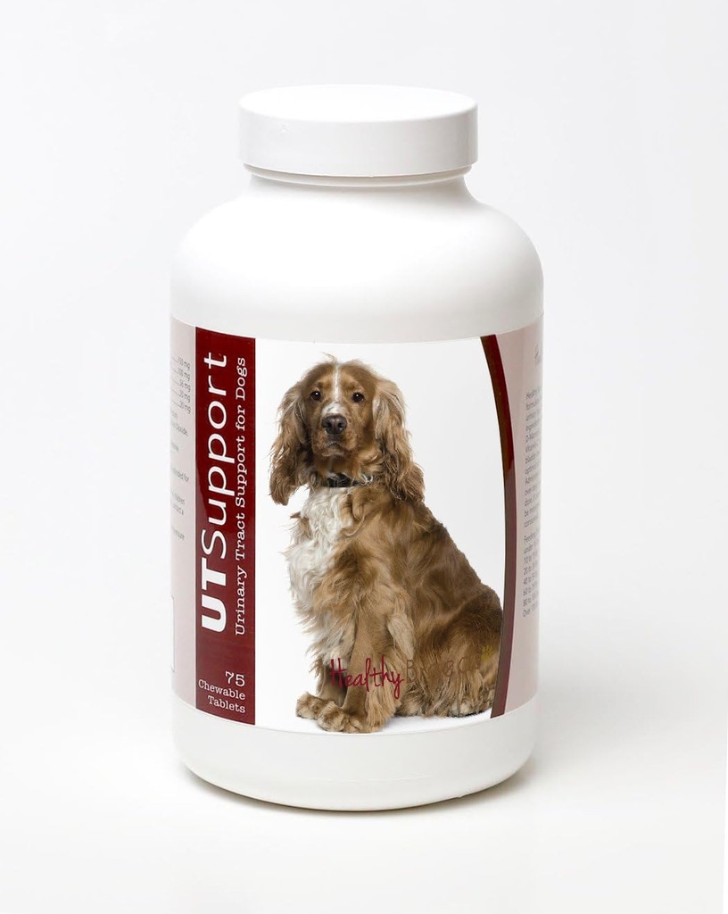 Healthy Breeds English Cocker Spaniel Cranberry Chewables - UT Support - Αποτελεσματική στην καταπολέμηση των βλαβερών βακτηριδίων & την πρόληψη της μόλυνσης στην κηλίδωση του σκύλου σας - 75 κόμης