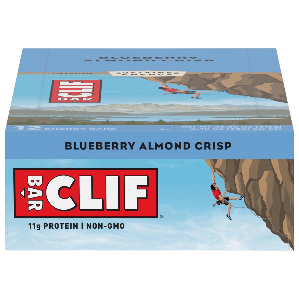 CLIF BARS - Ενεργειακές μπάρες - Βατόμουρο Crisp - (2,4 ουγγιά Protein Bars, 12 κόμης)