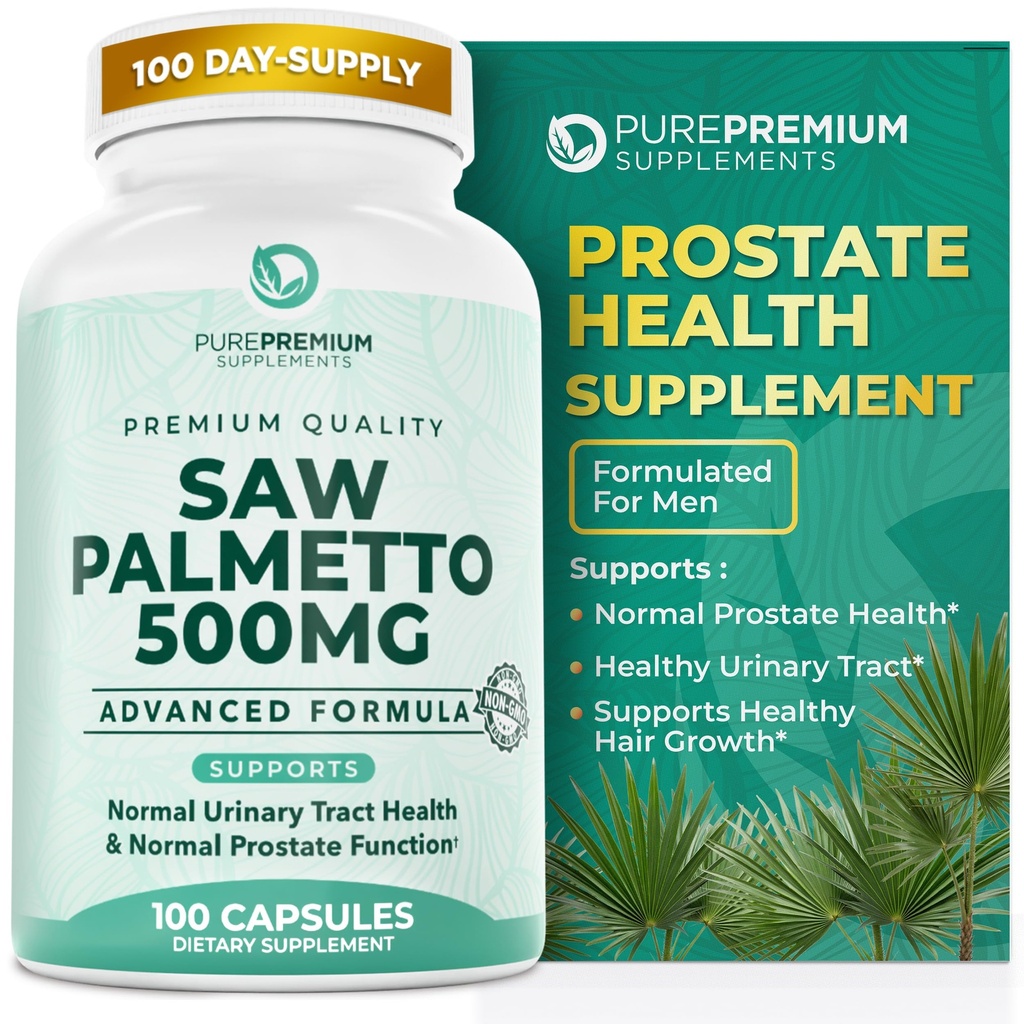 PurePremium Saw Palmetto 500 mg για άνδρες / γυναίκες – Μέγιστη δύναμη Saw Palmetto Εκχύλισμα  Tabletισκία