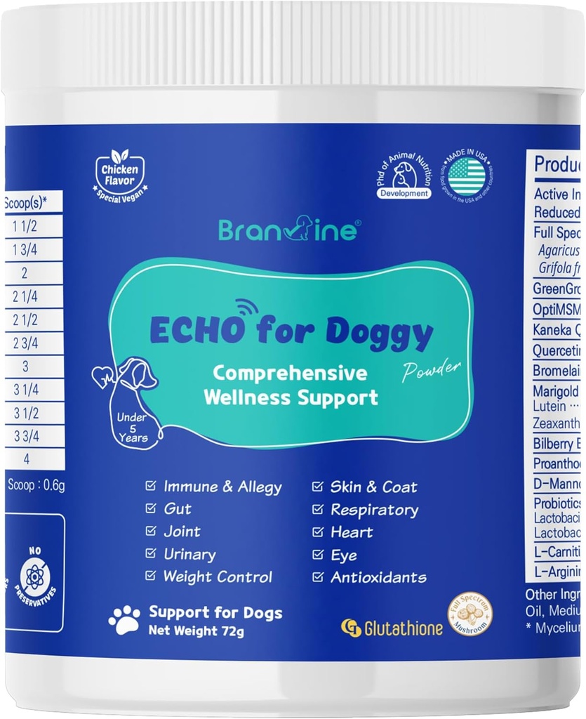 Wellness&Skin Support Echo for Doggy - 12 Οφέλη Υγείας / Iching, Atopy, Αλλεργία, Φλεγμονή (72g)