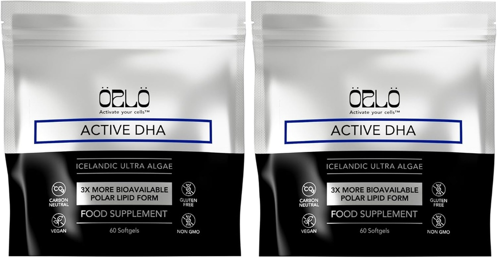 Orlo DHA – Vegan DHA συμπλήρωμα (EPA & DHA) – Ωμέγα 3 Fish Oil & Krill Εναλλακτική – Φυτικό Ωμέγα-3 Algae Oil – Brain & Heart Support (120 Mini Burpless Softgels)