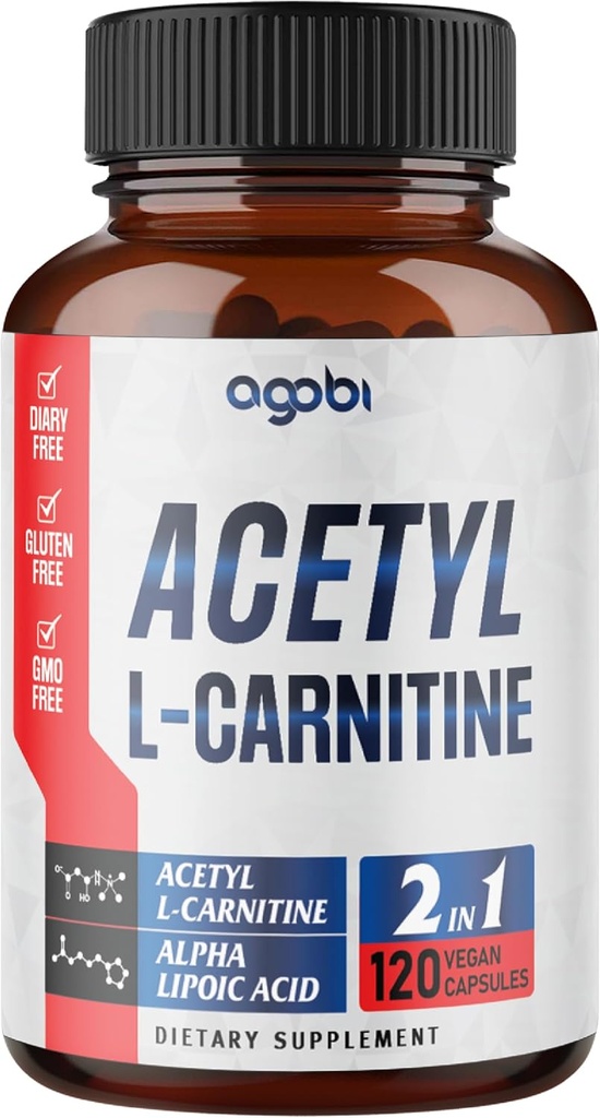 Acetyl L-Carnitine & Alpha Lipoic Acid Complex 1500mg - Συμπλήρωμα για την Εγκεφαλική Υγεία, τη Μνήμη, τη Εστίαση & τη διάθεση - 120 κάψουλες Vegan για 2 Μήνες Προσφορά - Χωρίς γλουτένη, Μη ΓΤΟ