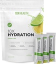 10X Health Hydration Packets Λεμόνι Lime Electrolyte Drink Mix Υγρό 15 Stickpacks με Κιτρικό μαγνήσιο, Νάτριο & Κάλιο - Φυσικό αρωματικό ηλεκτρολυτικό
