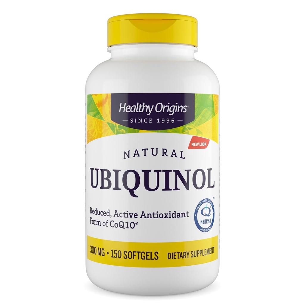 Υγιής Προέλευση Ubiquinol (ενεργή μορφή CoQ10), 300 mg - Ubiquinol συμπληρώματα για την υποστήριξη της υγείας της καρδιάς & αντιοξειδωτικά - Gluten-free & non-GMO συμπλήρωμα - 150 Softgels