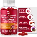 VVNaturals Sugar-Free 26-in-1 Liver Cleanse Detox & Repair Fatty Liver Formula Gummies; 3000mg Blend of Glutathione, Silymarin Milk Thistle, Choline, TUDCA | Liver Detox Gummies - 60 Vegan Ct