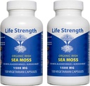 Sea Moss Κάψουλες (πακέτο των 2) - Wildcrated Irish Sea Moss, Bladderwrack & Burdock Root Superfood Blend - ανοσοποιητικό σύστημα, Κοινή, Υγεία των ορνίθων & Θυρεοειδή Υποστήριξη - 240 κάψουλες χορτοφάγων