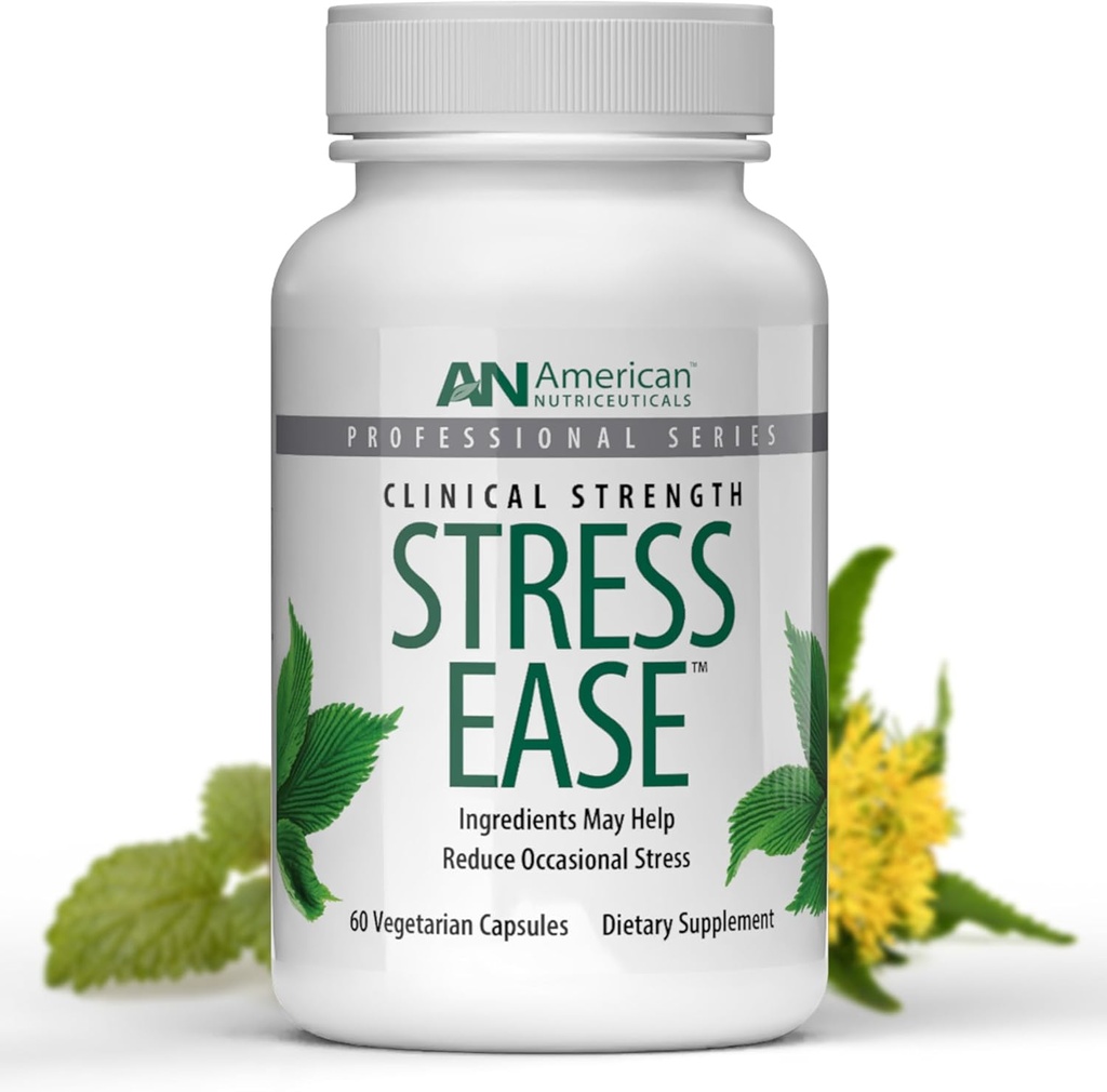 Vitality C American Nutriceuticals - Tress Ease - Theanine Stress Balance Supplement - για την ηρεμία, υποστήριξη Mood, και Cortisol Reducer - Περιέχει Senoril, Lemon Balm κ.λπ. (1-2 Μήνας Προμήθεια)