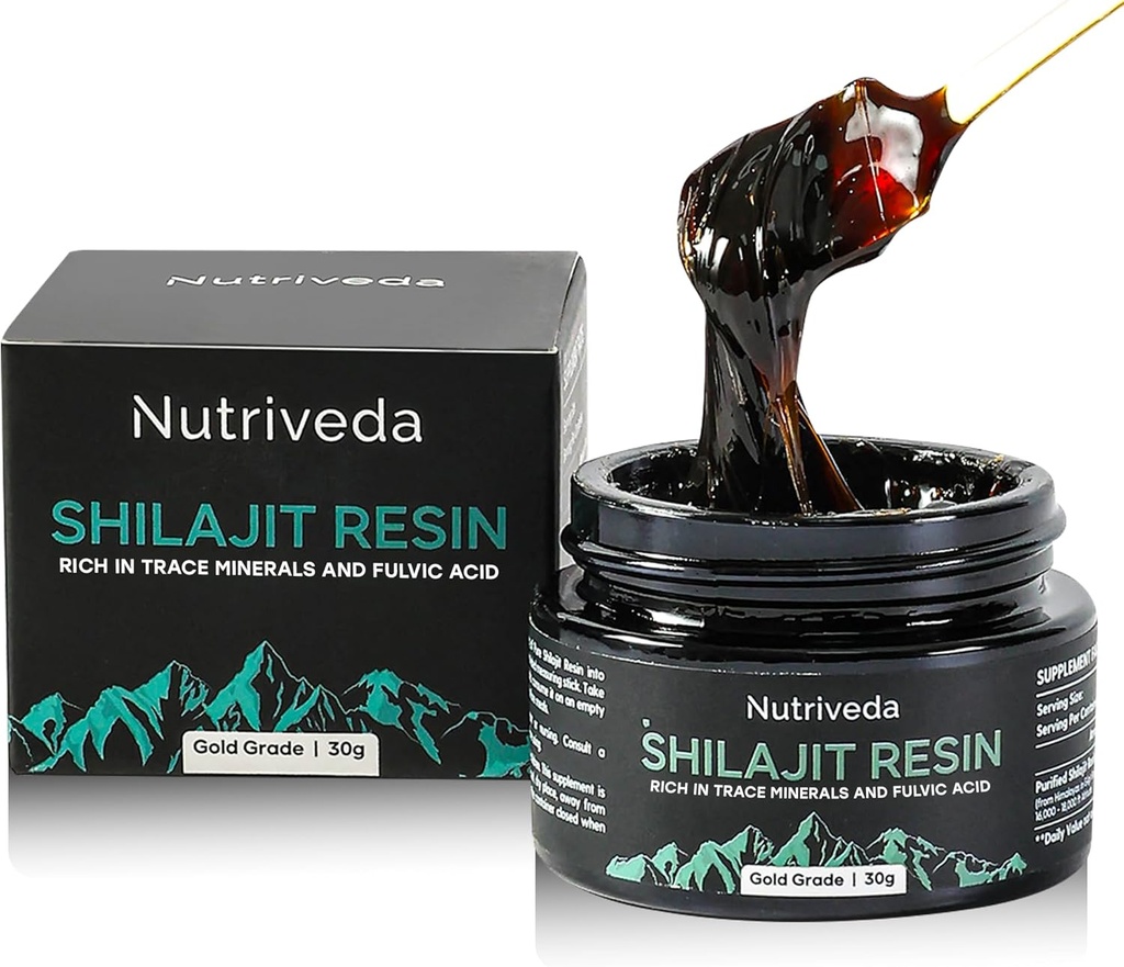 Premium Shilajit Resin 600mg - Χρυσός βαθμός Himalayan Shilajit - Πλούσιο σε ορυκτά ίχνη και Fulvic οξύ για την ενέργεια και την ανοσοποιητική υποστήριξη - τρίτο μέρος δοκιμαστεί - 30g (αυτοσχέδιο γεύση, λιγότερο πικρή)