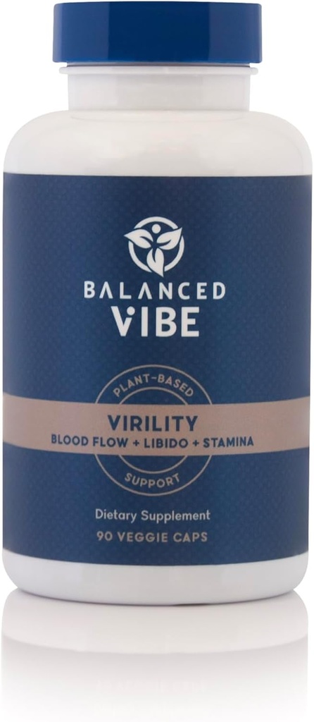 Virility Support | Plant-Based Support for Vigor and Vitality | 45-Day Supply | 90 Capsules