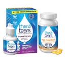 TheraTears 1200mg Omega 3 συμπλήρωμα για τη διατροφή των ματιών, και VIT E, 90 μέτρα σταγόνες ματιών για ξηρά μάτια, Twin Pack, 30mL 1 fl oz κάθε (συσκευασία Μαΐου Vary)