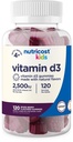 Nutricost Kids Βιταμίνη D3 Gummies 2.500 IU (62,5mcg), 120 Gummies - Μεικτό άρωμα μούρου